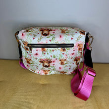 Load image into Gallery viewer, The Roni Nylon Crossbody - Highland Cow Pink Floral
