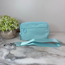 Load image into Gallery viewer, Rue - Nylon Wristlet Wallet - Light Blue Aqua
