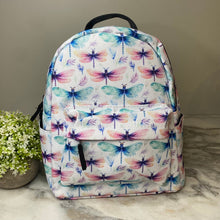 Load image into Gallery viewer, Mini Backpack - Dragonfly Watercolor
