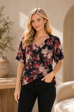Load image into Gallery viewer, Floral Vneck Tee
