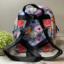 Load image into Gallery viewer, Mini Backpack - Floral Black &amp; White
