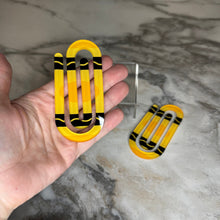 Load image into Gallery viewer, Jumbo Paperclip - Yellow Crayon - PREORDER
