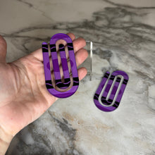 Load image into Gallery viewer, Jumbo Paperclip - Purple Crayon - PREORDER
