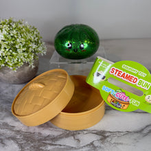 Load image into Gallery viewer, Squishy Toy - Viral Dumpling, Green Glitter + Water Beads

