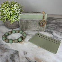Load image into Gallery viewer, Denim Suede Bracelet Keychain &amp; Card Holder Wallet - PREORDER
