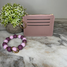Load image into Gallery viewer, Denim Suede Bracelet Keychain &amp; Card Holder Wallet - PREORDER
