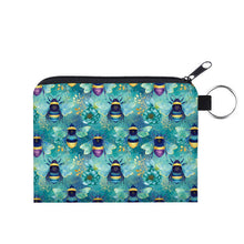 Load image into Gallery viewer, Mini Pouch - Teal Floral Bee
