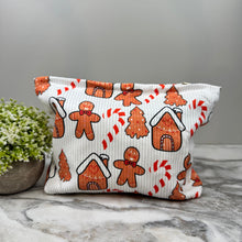 Load image into Gallery viewer, Corduroy Zip Pouch - Christmas
