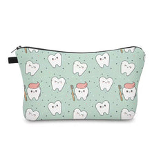 Load image into Gallery viewer, Pouch - Tooth Toothbrush &amp; Toothpaste on Mint
