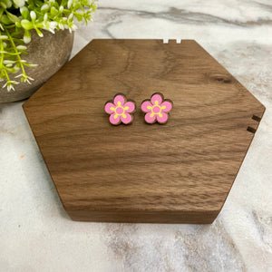 Wooden Stud Earrings - Easter - #2