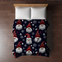 Load image into Gallery viewer, Blanket Christmas #27 - Navy Red Gnomes - PREORDER

