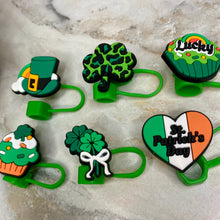 Load image into Gallery viewer, Silicone Straw Toppers Tumbler - St. Patrick’s Day #3
