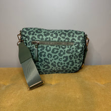 Load image into Gallery viewer, The Roni Nylon Crossbody - Animal Print Dark Green
