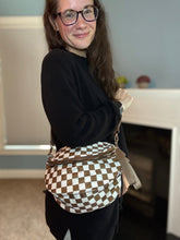 Load image into Gallery viewer, Roni - Checkered - Nylon Crossbody - Chocolate
