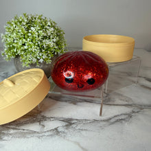 Load image into Gallery viewer, Squishy Toy - Viral Dumpling, Red Glitter

