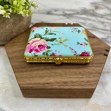 Load image into Gallery viewer, Compact Mirror - Blue Floral (by shape)
