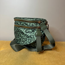 Load image into Gallery viewer, The Roni Nylon Crossbody - Animal Print Dark Green
