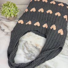 Load image into Gallery viewer, Heart Tote Bag - Knit Sweater

