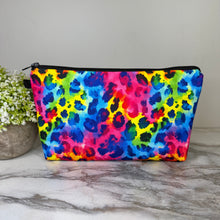Load image into Gallery viewer, Pouch - Bright Rainbow Animal Print
