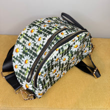 Load image into Gallery viewer, The Roni Nylon Crossbody - Green Gingham Daisy Floral
