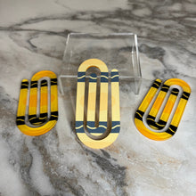 Load image into Gallery viewer, Jumbo Paperclip - Yellow Crayon - PREORDER
