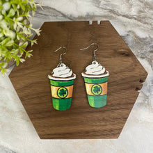 Load image into Gallery viewer, Wooden Dangle Earrings - St. Patrick’s Day - #5
