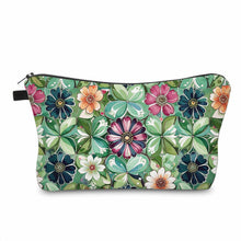Load image into Gallery viewer, Pouch - Floral Green Tile
