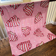 Load image into Gallery viewer, Blanket - Christmas - Pink Christmas Tree Cakes - PREORDER ENDS 10/10
