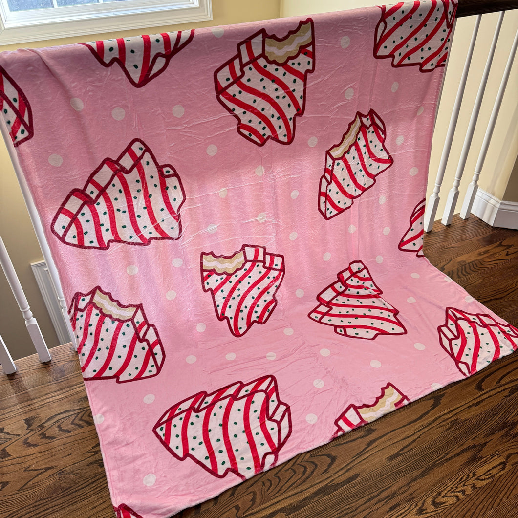 Blanket - Christmas - Pink Christmas Tree Cakes - PREORDER ENDS 10/10