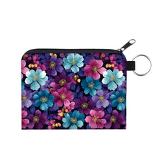 Load image into Gallery viewer, Mini Pouch - Floral Pink Purple Aqua
