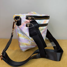 Load image into Gallery viewer, The Roni Nylon Crossbody - Pastel Stripe Daisy Floral
