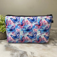 Load image into Gallery viewer, Pouch - Butterfly Pink Blue
