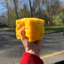 Load image into Gallery viewer, Stress Squishy Toy - Cheese Cube, Jumbo - PREORDER
