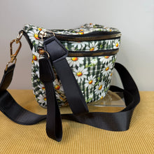 Load image into Gallery viewer, The Roni Nylon Crossbody - Green Gingham Daisy Floral
