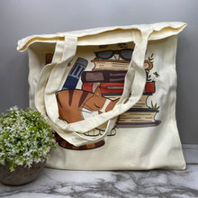 Load image into Gallery viewer, Tote Bag - Sleepy Cats &amp; Books - #6
