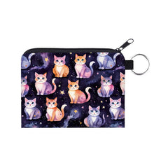 Load image into Gallery viewer, Mini Pouch - Cats Orange Purple Galaxy
