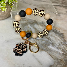 Load image into Gallery viewer, Silicone Bracelet Keychain - Dog Paw Animal Print #1
