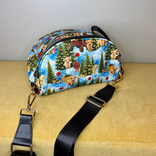 Load image into Gallery viewer, The Roni Nylon Crossbody - Christmas Winter Highland Cow
