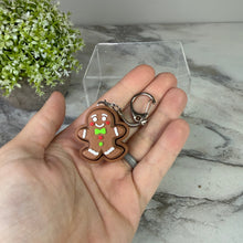 Load image into Gallery viewer, Keychain Clicker Toy - Christmas Gingerbread Man
