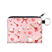 Load image into Gallery viewer, Mini Pouch - Baseball Bows
