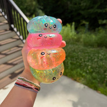 Load image into Gallery viewer, Squishy Toy - Viral Dumpling, Slow Rise Glitter #2 - Blue
