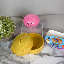 Load image into Gallery viewer, Squishy Toy - Viral Dumpling, Quick Squeeze Glitter - Pink
