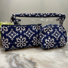 Load image into Gallery viewer, Trio Set Pouch + Clamshell - Snowflake
