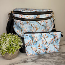 Load image into Gallery viewer, Bundled Set - Roni &amp; Pouch - Floral Ice Blue Cherry Blossom
