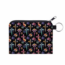 Load image into Gallery viewer, Mini Pouch - Religious Stained Glass Cross
