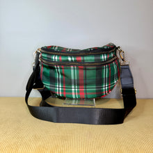 Load image into Gallery viewer, The Roni Nylon Crossbody - Green Plaid - PREORDER
