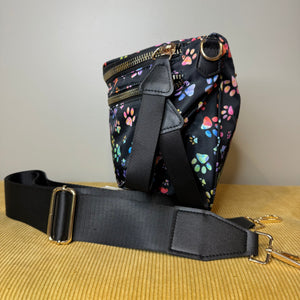 Roni - Nylon Crossbody - Rainbow Paw Print - PREORDER