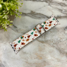 Load image into Gallery viewer, Watch Band - Stretchy Spandex - Christmas Gingerbread Man Tree
