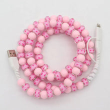 Load image into Gallery viewer, Charging Charger Cord - Beaded - Clear Design
