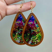 Load image into Gallery viewer, Wooden Teardrop Cutout - Stained Glass Acrylic - #1
